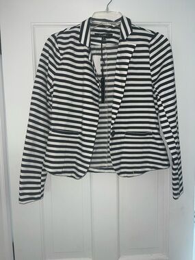 Striped Black & White Tailored Women's Blazer